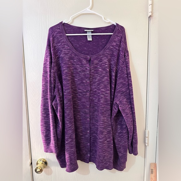 Catherines Button Cardigan Sweaters 4XL - Picture 2 of 6